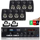 Amplificador Som Ambiente 500 Watts Blue 4 Canais - Orion + Caixas de Som Ambiente LeSon 4 Polegadas 70w 8 Ohms - Preta Amplificador Som Ambiente 500 Watts Blue 4 Canais - Orion + Caixas de Som Ambiente LeSon 4 Polegadas 70w 8 Ohms - Preta