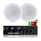 Amplificador Som Ambiente 500w Blue 4 Canais Orion Rc7000 + 2 Arandelas 6" 55w 8 Ohms Alto Falantes