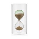 Ampulheta 1 hora e 30 minutos de vidro verde - grillo