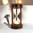 Ampulheta 10 Minutos de Madeira 14,5 cm - Temporizador para Meditação e Decoração