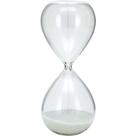 AMPULHETA 20x8x8cm VIDRO TRANSP AREIA BRANCA