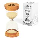 Ampulheta de areia Timer Chillkat de 25 minutos com pontas de madeira Ampulheta de areia Timer Chillkat de 25 minutos com pontas de madeira
