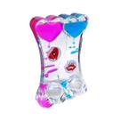 Ampulheta de óleo liquido com temporizador coração duplo 14cm