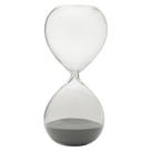 Ampulheta de vidro borossilicato com areia cinza 1 hora Wolff 10,5x10,5x22,5