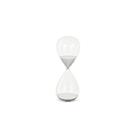Ampulheta de vidro careia branca 16 cm