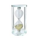 Ampulheta decorativa de vidro com base de vidro 1 minuto 14,5cm