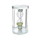 Ampulheta decorativa de vidro com base de vidro 9,5cm