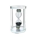 Ampulheta decorativa de vidro com base de vidro 9,5cm