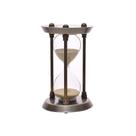 Ampulheta Decorativa em Metal Dourado e Areia Bege 16cm HJ3037 BTC