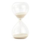 Ampulheta Decorativa em Vidro Areia Branca 5 Minutos 10cm 18336G Mart