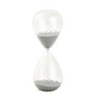 Ampulheta Decorativa em Vidro Areia Cinza 60 Minutos 25cm 18309 Mart