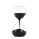 Ampulheta Decorativa em Vidro Areia Preta 1 Minuto 6cm 18739P Mart