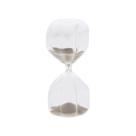 Ampulheta decorativa em vidro de 15 minutos cinza mart