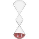 AMPULHETA DECORATIVA ENFEITE CASA HOME&CO AREIA VERMELHA VIDRO 39x12x12cm TRANSPARENTE