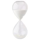Ampulheta Decorativa Vidro Borossilicato 5 min Prata Branco Dourado 13cm