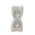 Ampulheta Decorativo de Vidro e Resina Branca 23cm 15550-PL Ampulheta Decorativo de Vidro e Resina Branca 23cm 15550-PL