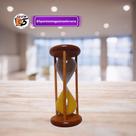Ampulheta Temporizador Madeira Vidro 15cm