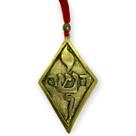 Amuleto Símbolo Yoshua de Parede Dourado 10 cm em Metal