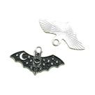 Amuletos de Halloween com Design Gótico de Morcego - 10 a 12 Peças - Pingentes de Liga para Joias