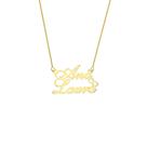 ANA LAURA COLAR DE NOME FOLHEADO A OURO 18k