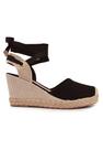 Anabela Espadrille de Amarrar Feminina Sandália Clássica Casual Macerata