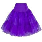 Anágua BellaSous, comprimento de chá, 26 mulheres, nylon, vintage, roxo