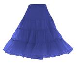 Anágua BellaSous Tea Length Luxury Vintage Rockabilly Blue