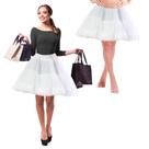 Anágua Malco Modes Zooey Chiffon para dança quadrada SM White