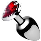 Anal Plug Booty Sparks Red Heart Gem de tamanho médio