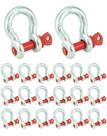 Anchor Shackles QWORK, aço galvanizado, reboque de 1 tonelada, pacote com 20