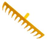 Ancinho Rastelo 14 Dentes Em Metal Sem Cabo Oz