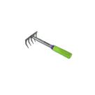 Ancinho/rastelo 5 dentes 26cm com cabo plastico