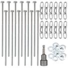 Anclajes de Tierra CAMNWAMN Resistencia Pesada para Camping 12 piezas de 30 cm