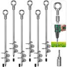 Anclajes de Tierra Insaga 30'' para Atornillar, Acero de Alta Resistencia de 12mm, Paquete de 6