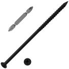 Âncora de parafuso de concreto Wensilon 1/4 x 6 Black Flat Head (30 unidades)