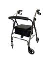 Andador 4 Rodas Alumínio Dobrável Assento Almofadado Cesto Guarda Volume Até 100kg Totalmente Dobrável Mobil Estabilidade Segurança Pintura Epóx Freio Andador 4 Rodas Alumínio Dobrável Assento Almofadado Cesto Guarda Volume Até 100kg Totalmente Dobrável Mobil Estabilidade Segurança Pintura Epóx Freio