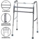 Andador Adulto/idoso 3x1 (Fixo/Articulado/Móvel) Dobrável, Suporta até 130kg - Hidrolight Andador Adulto/idoso 3x1 (Fixo/Articulado/Móvel) Dobrável, Suporta até 130kg - Hidrolight