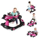 Andador Bebê BABY JOY 4 em 1 - Dobrável e com Altura Ajustável (Rosa)