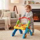 Andador Infantil 4 em 1 com Mesa Didática e Som Educativo Multifunções para Bebês