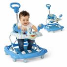 Andador Infantil Bebe Com Empurrador Brinquedos Interativo Assento Acolchoado Rodas Multidirecionais Andador Infantil Bebe Com Empurrador Brinquedos Interativo Assento Acolchoado Rodas Multidirecionais