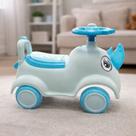 Andador Infantil Rinoceronte Azul Volante Primeiros Passos Bebê Brinquedo Educativo Seguro INMETRO