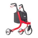 Andador Rollator Drive Medical Nitro 3 Rodas Dobrável Vermelho