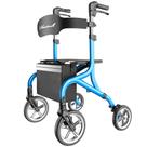 Andador Rollator PLANET WALK Plegable con Ruedas Frontales de 10" Azul