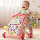 Andador Rosa Multi Atividade Empurrar Baby Bebê Com Som Luz Guta Guti Original