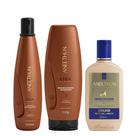 Aneethun Kera System Kit Shampoo Recondicionador e Creme de Silicone Brilho 250ml