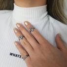 Anéis Anel Falange Ródio negro gravata borboleta com strass
