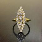 Anéis De Casamento Em Forma De Marquise Dourados Para Mulheres, Alianças De Noivado Da Moda, Joias