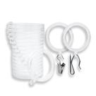 Anéis de cortina BlastHome Luxury Acrylic 18 Rings Clear
