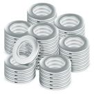 Anéis de cortina WCIC 48PCS, prata, 40 mm, plástico ABS, ilhós