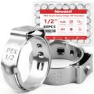 Anéis de Crimpagem PEX Newdeli 1/2" em Aço Inoxidável, 60 un.